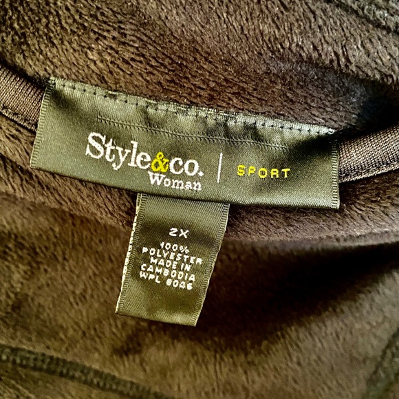 Reversible fleece COAT  Macy's Style & Co 2X JACKET - Picture 5 of 11